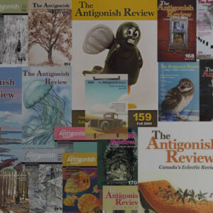 Collage of various covers and cover art from throughout the history of The Antigonish Review